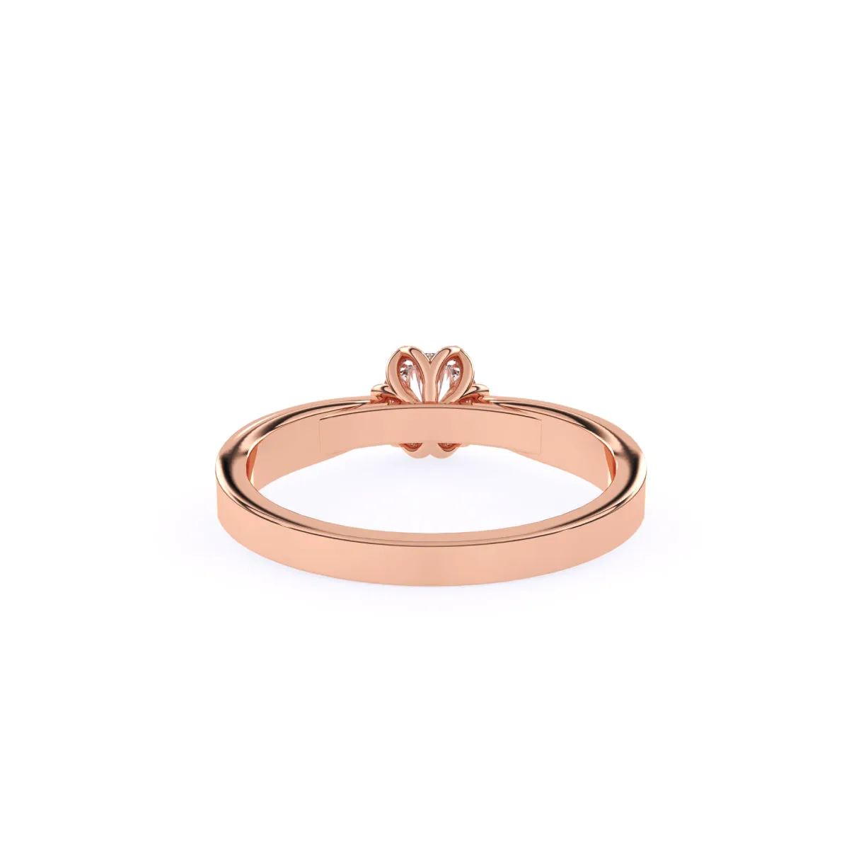 Simple Cathedral Setting Round Diamond Ring