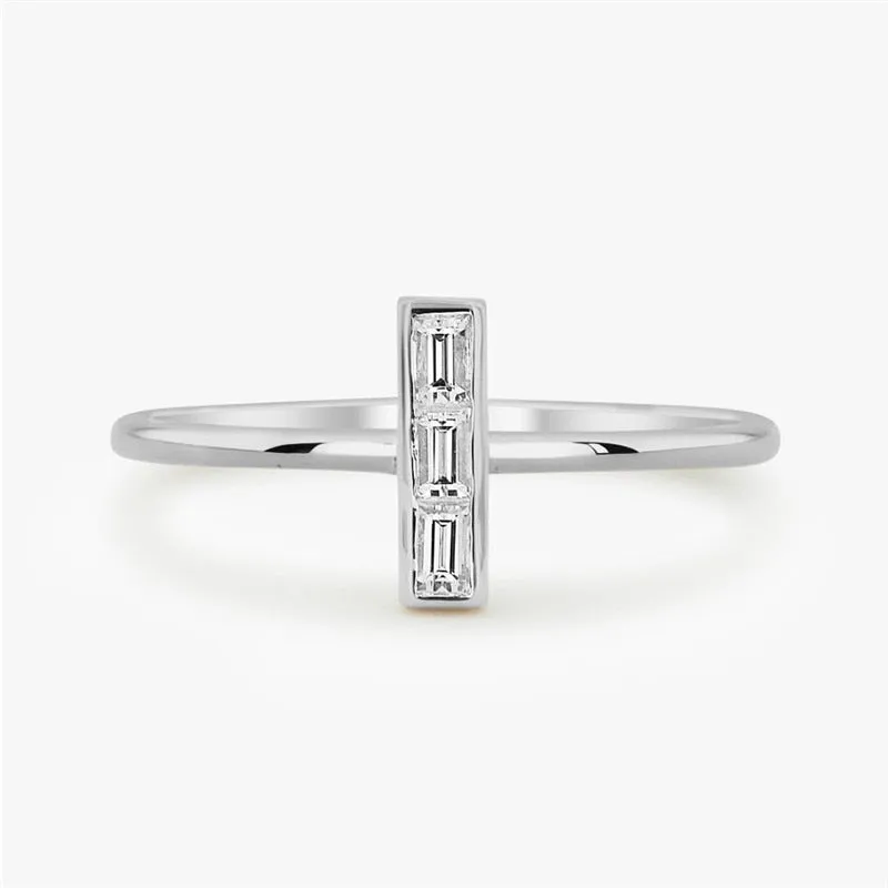Simple Cross Crystal Ring
