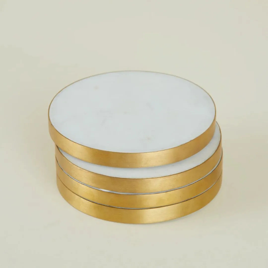 Simple Marble Coaster Set of 4