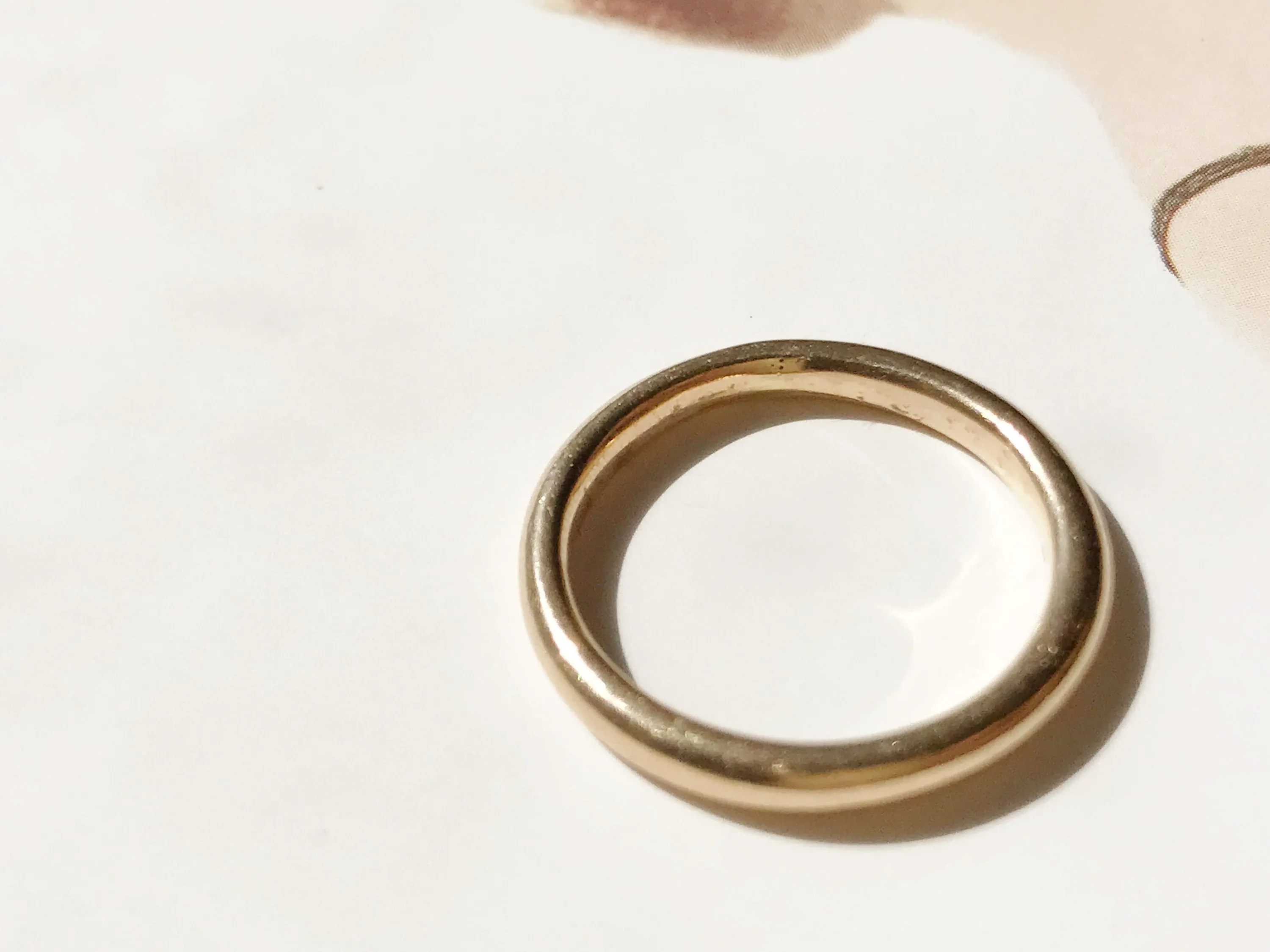 Simple Plain Gold Wedding Band