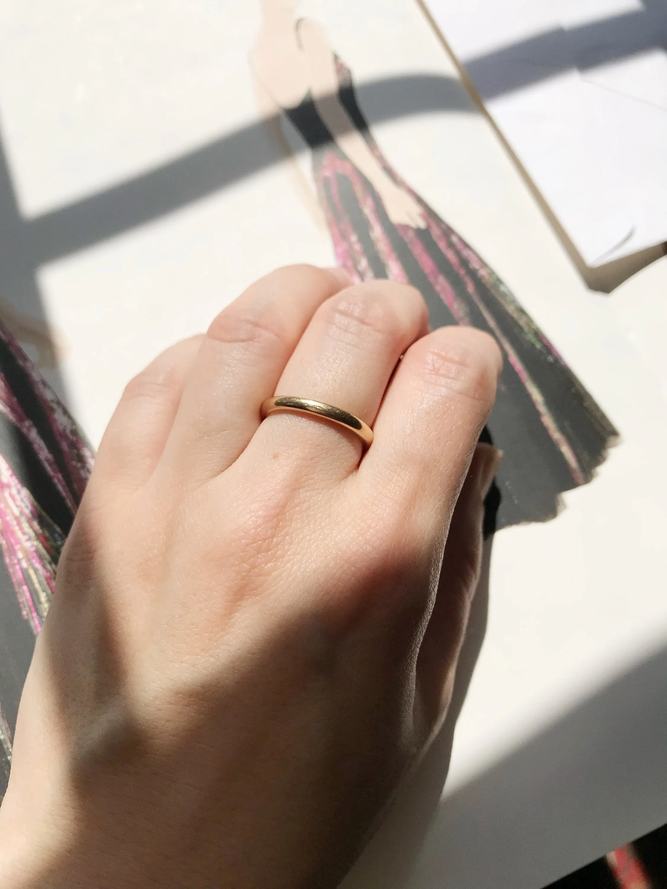 Simple Plain Gold Wedding Band