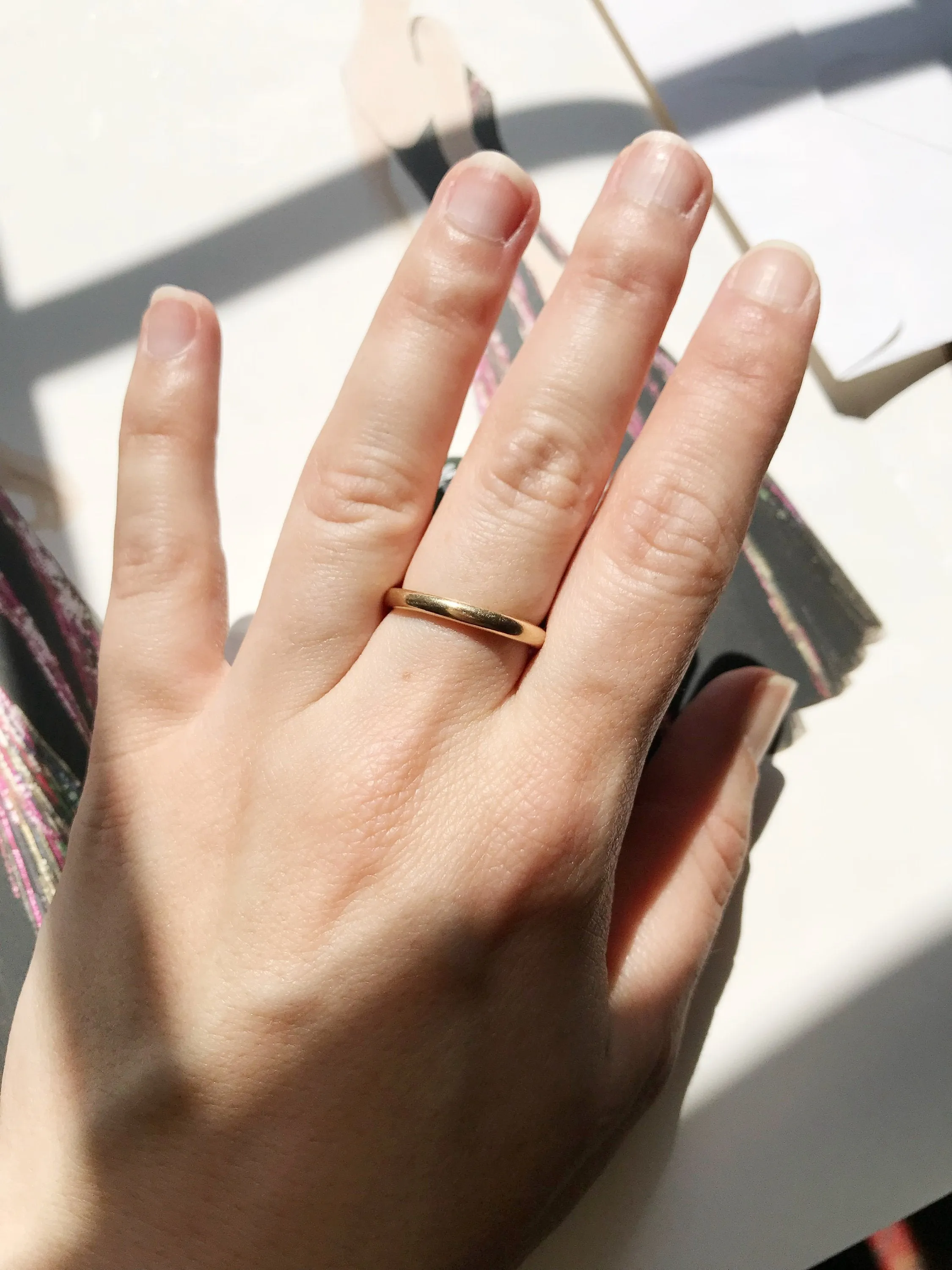 Simple Plain Gold Wedding Band