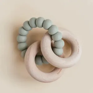 Speen & Koord Teether Toy Robin Beech Wood | Sage