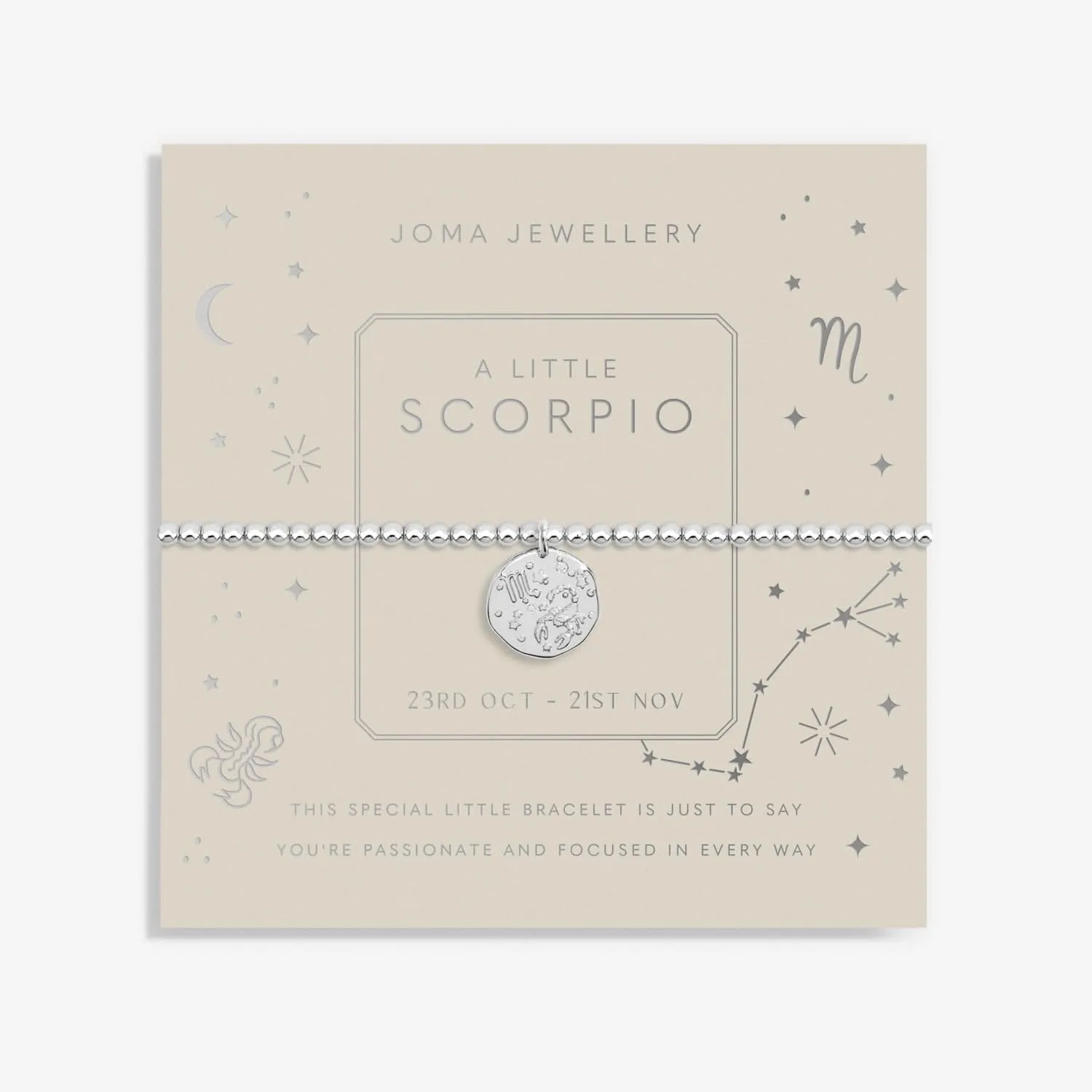 Star Sign A Little Scorpio Silver Plated Bracelet 7439