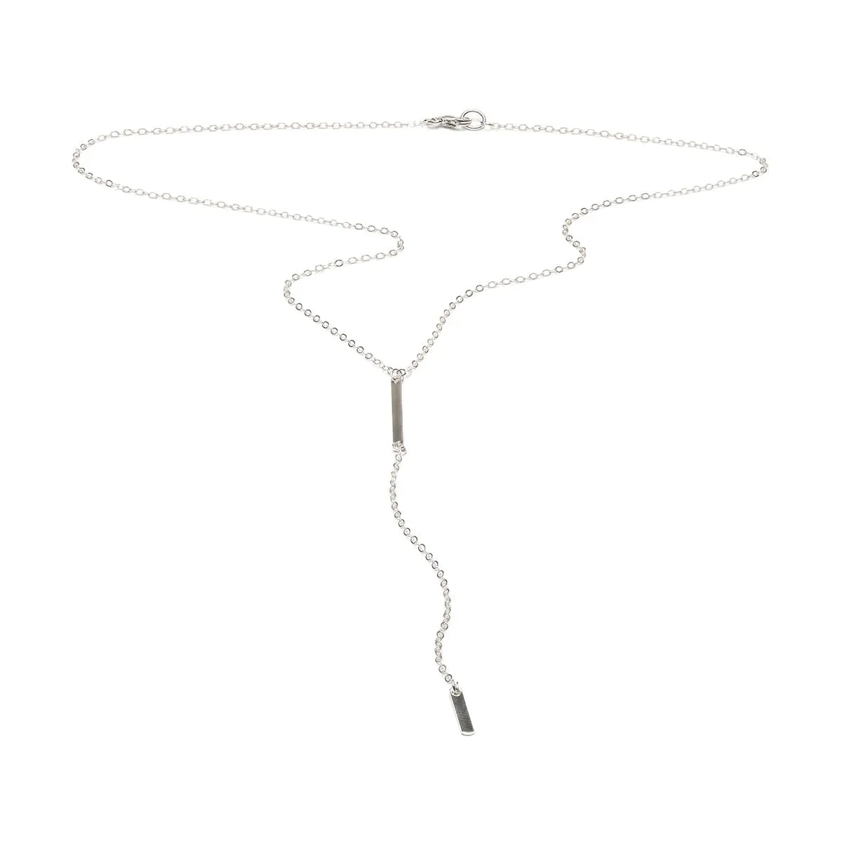 Sterling Silver Necklace with Bar Pendant