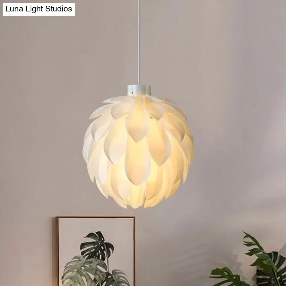 Stylish Minimalist White Artichoke Pendant Ceiling Light