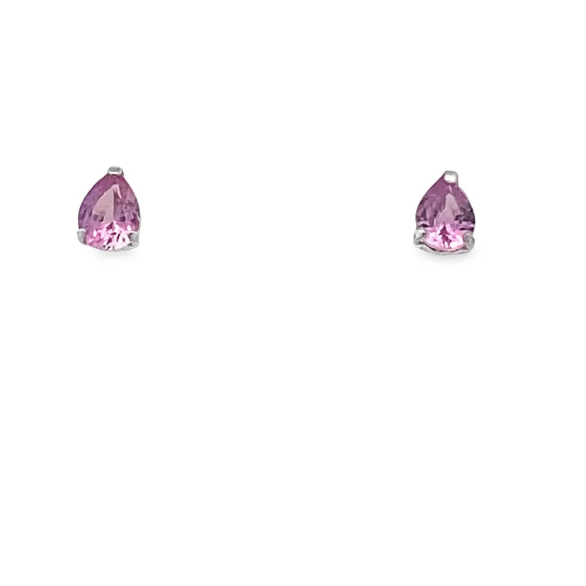 Teardrop Amethyst Studs Earrings