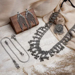 Teejh Ahilya Silver Oxidised Jewelry Gift Set