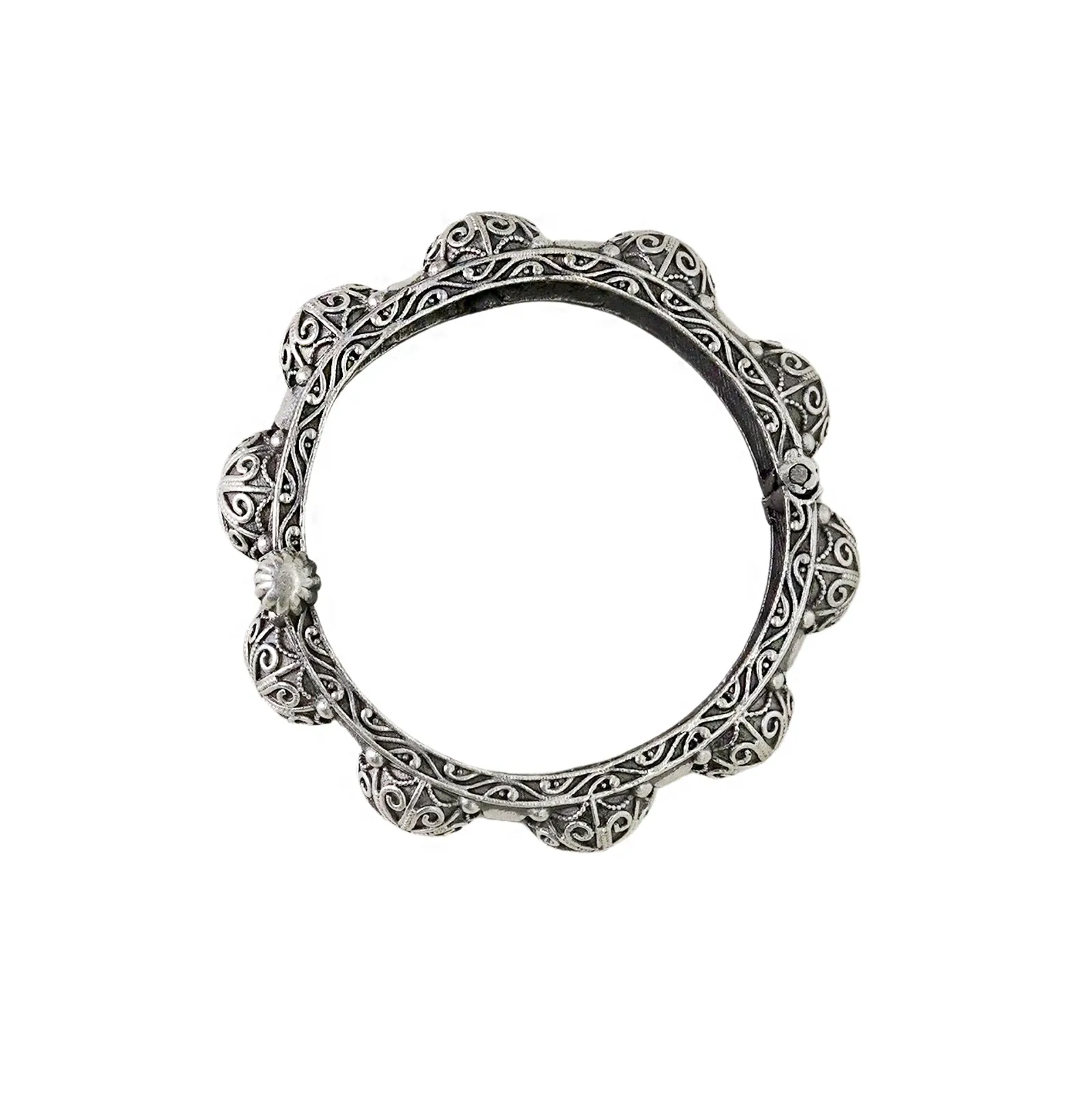 Teejh Avika Silver Oxidised Bangle