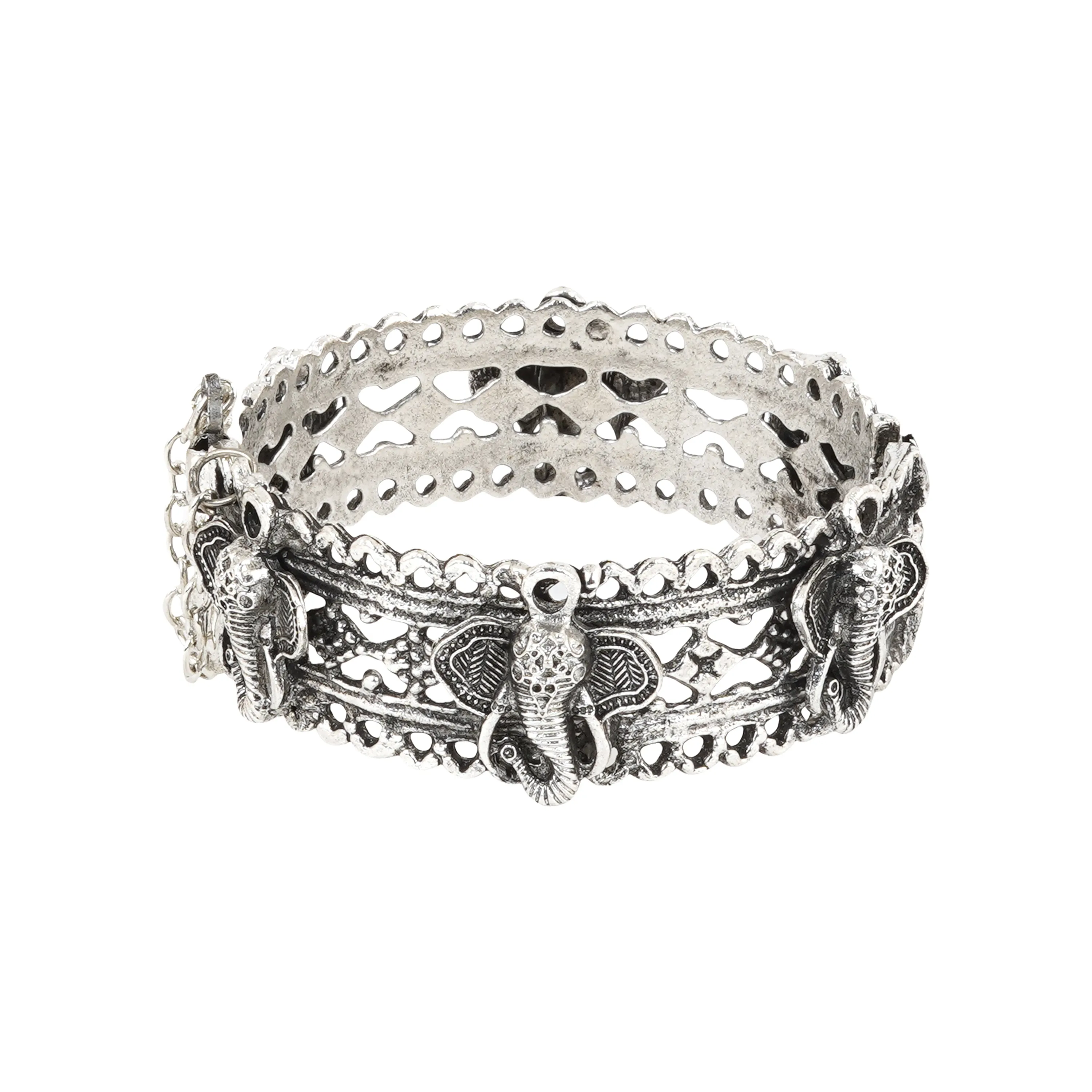 Teejh Getanjaali Silver Oxidised Bracelet