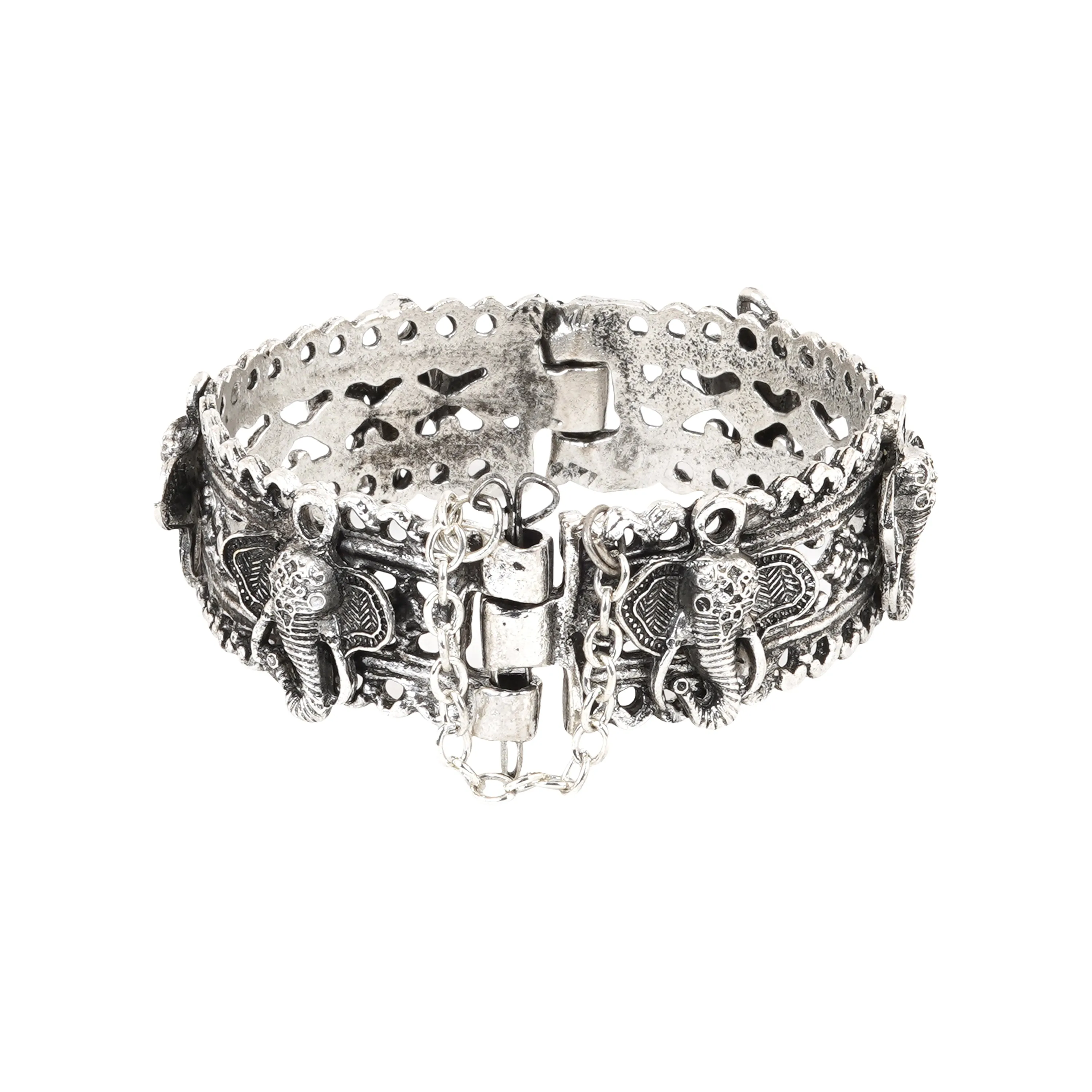 Teejh Getanjaali Silver Oxidised Bracelet