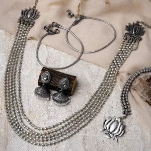 Teejh Malaika Silver Oxidised Jewelry Gift Set