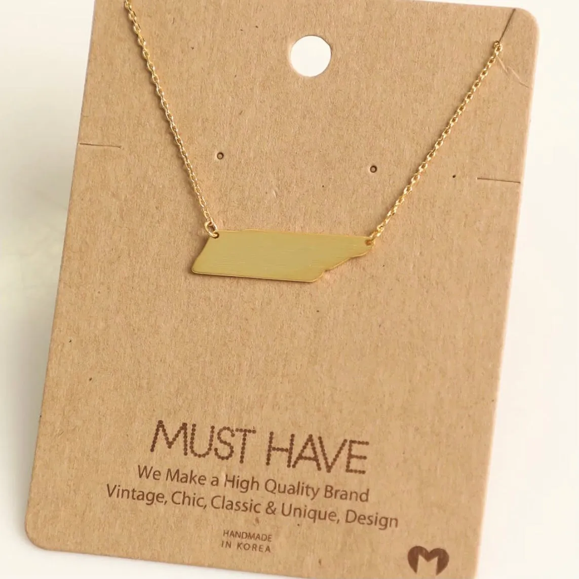 Tennessee State Necklace [Gold]