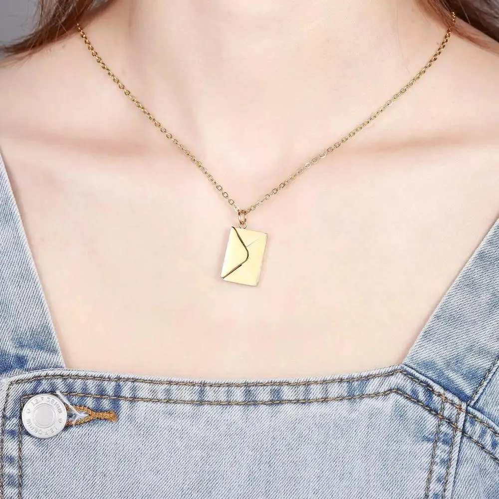 The Love Letter Necklace Envelope Pendant
