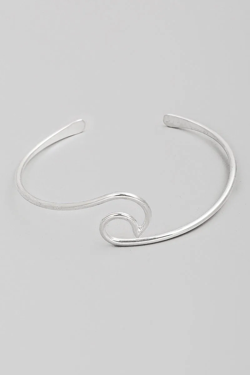 The Perfect Wave Bangle Bracelet (Gold/Silver)
