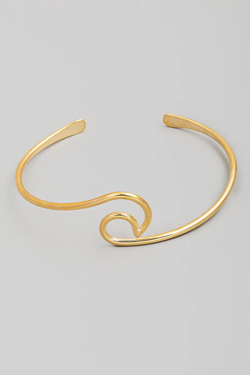 The Perfect Wave Bangle Bracelet (Gold/Silver)