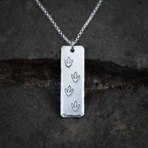Theropod Dinosaur Footprint Necklace