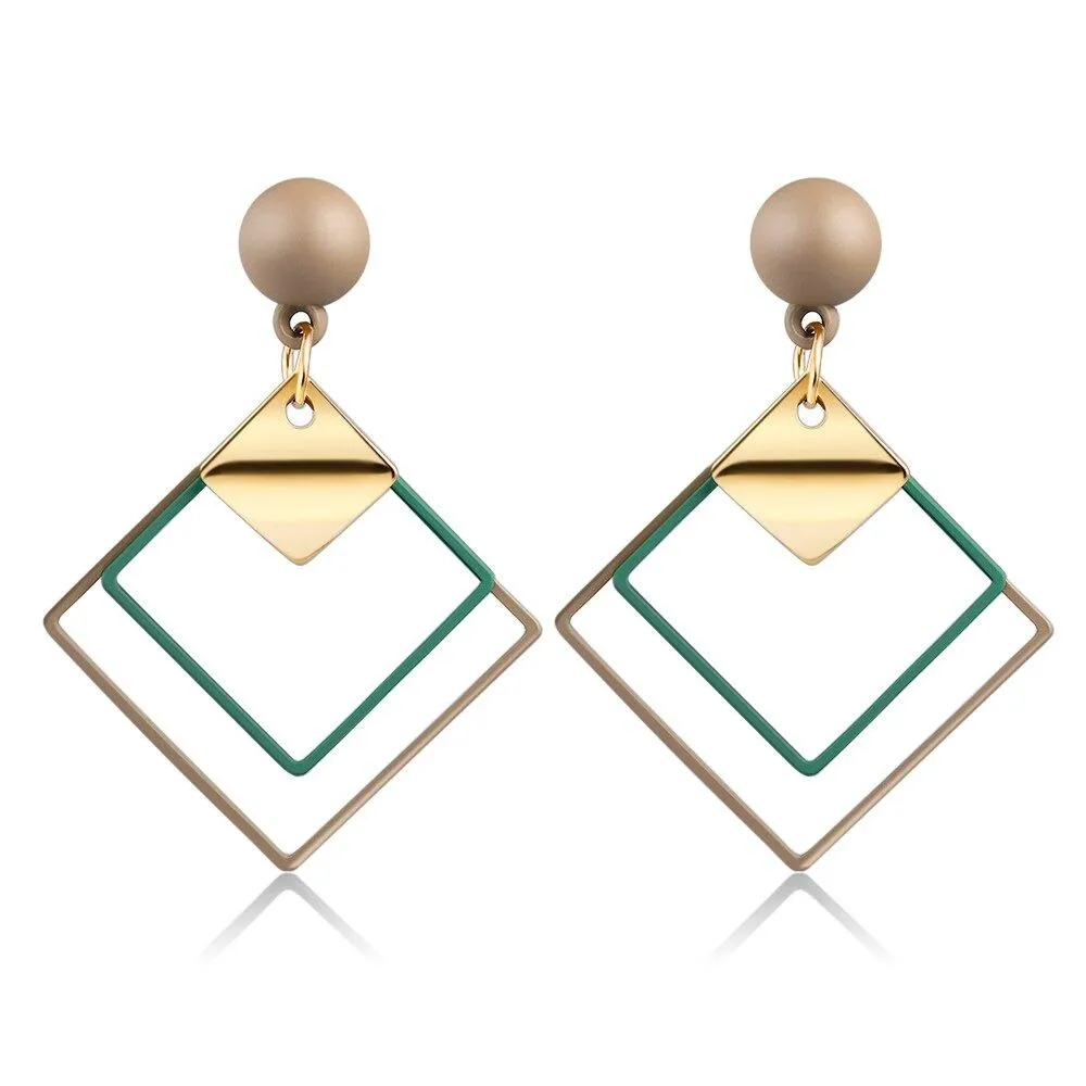 Timeless Geometric Dangle Earrings