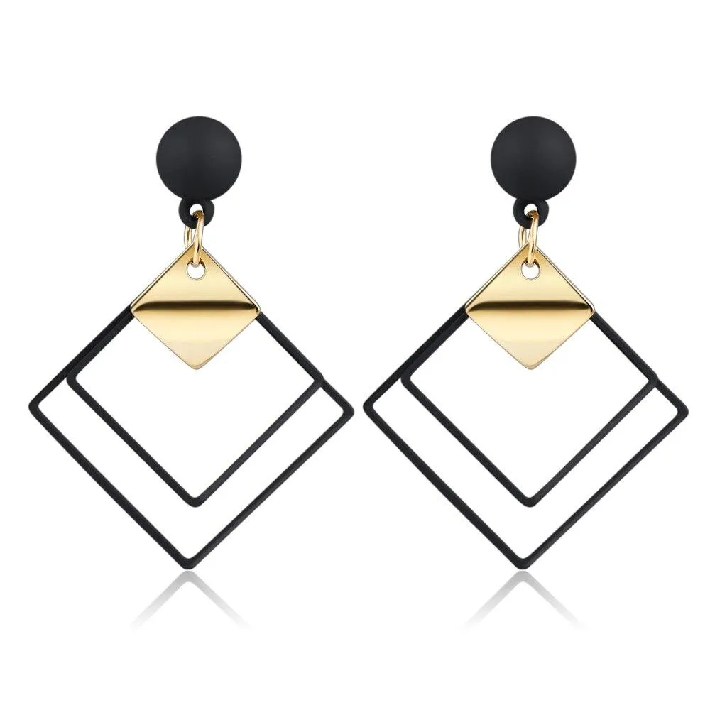 Timeless Geometric Dangle Earrings