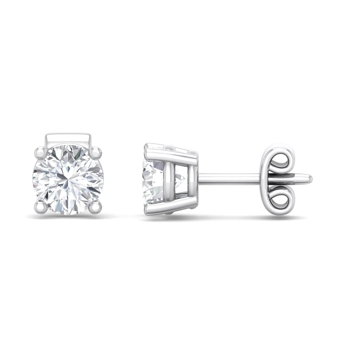 Timeless Round Lab Grown Diamond Stud Earrings