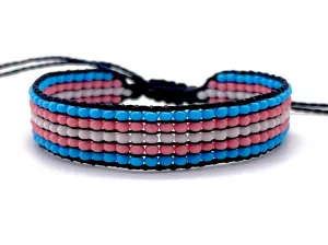 Transgender Pride Flag Adjustable Bracelet