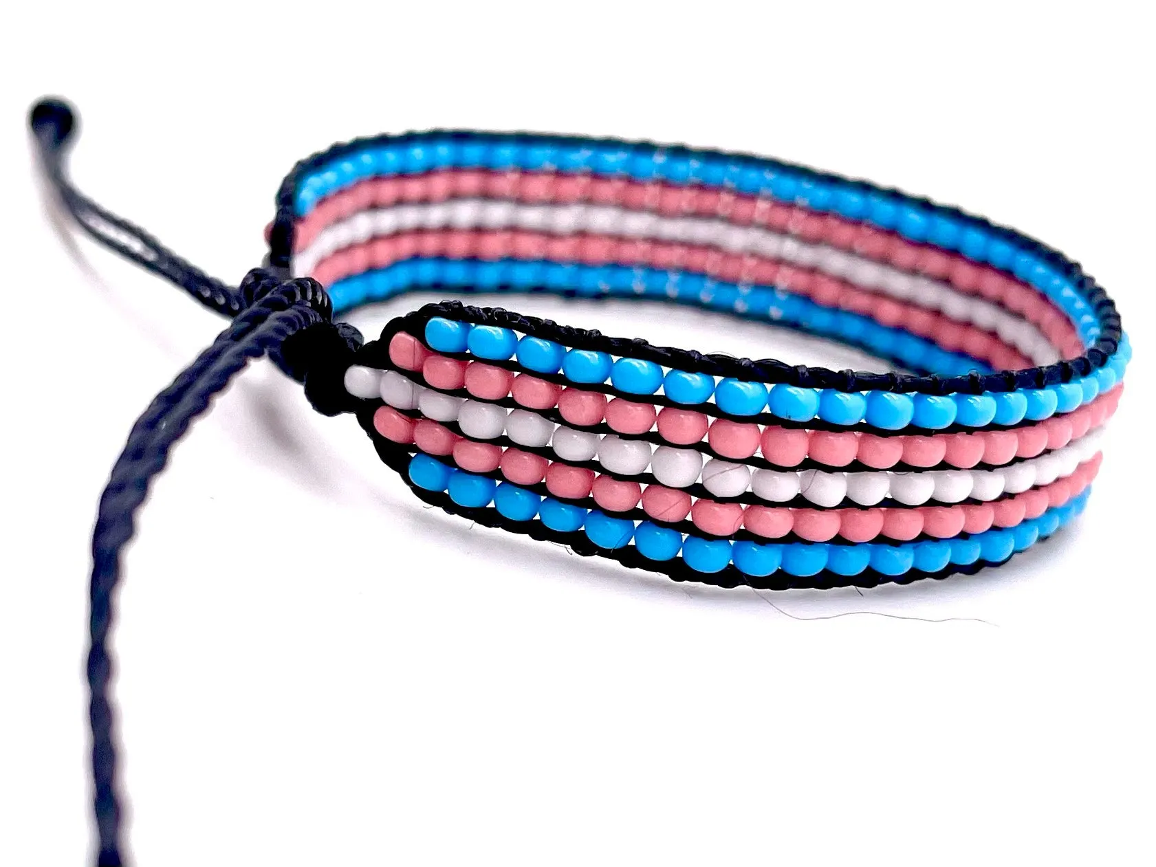 Transgender Pride Flag Adjustable Bracelet