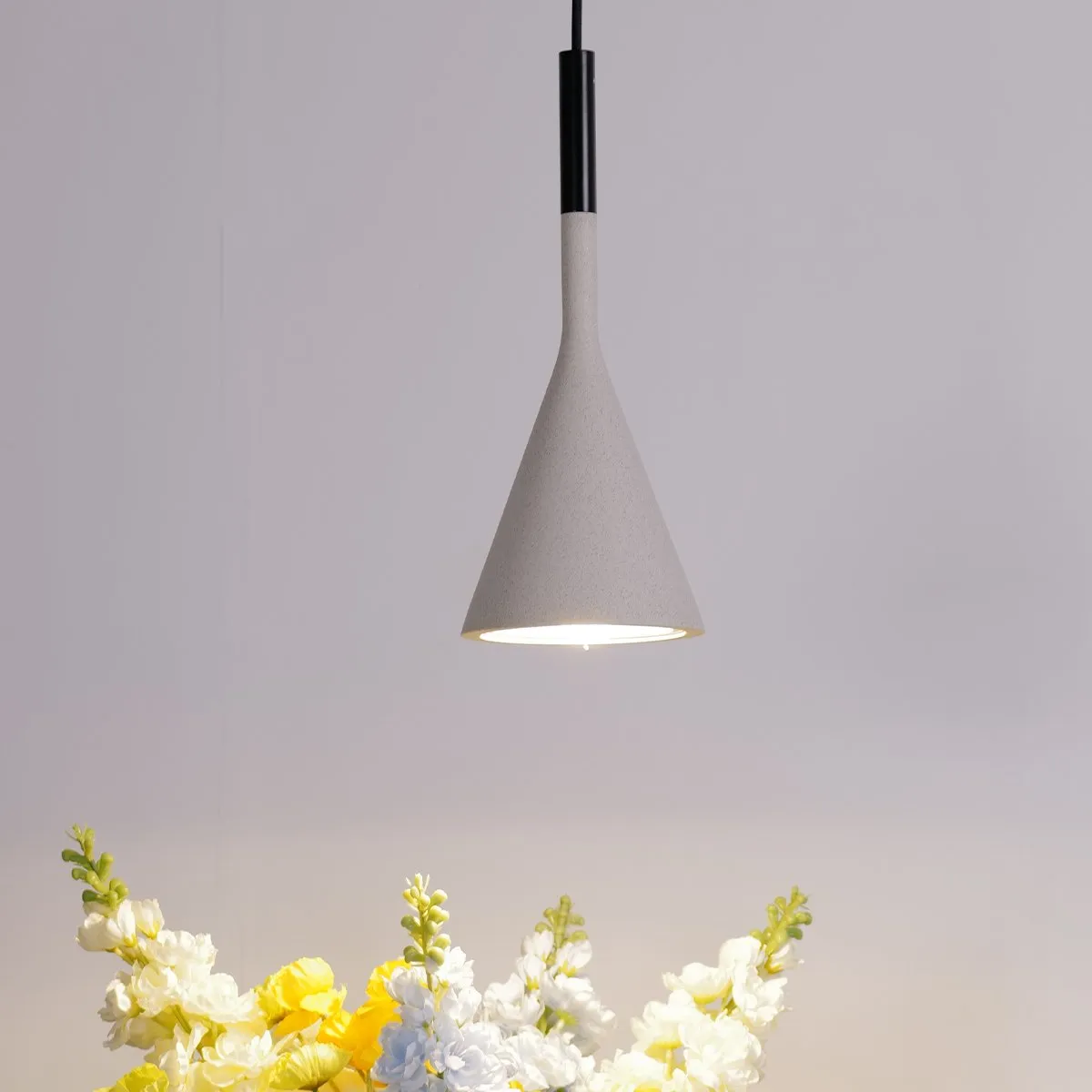 Tulip Ceiling Pendants • White Stone • 2 Pack
