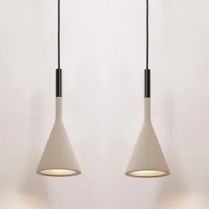Tulip Ceiling Pendants • White Stone • 2 Pack