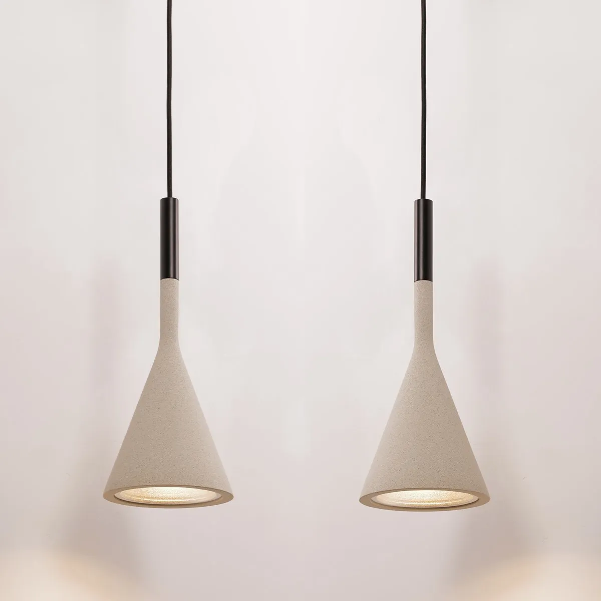 Tulip Ceiling Pendants • White Stone • 2 Pack