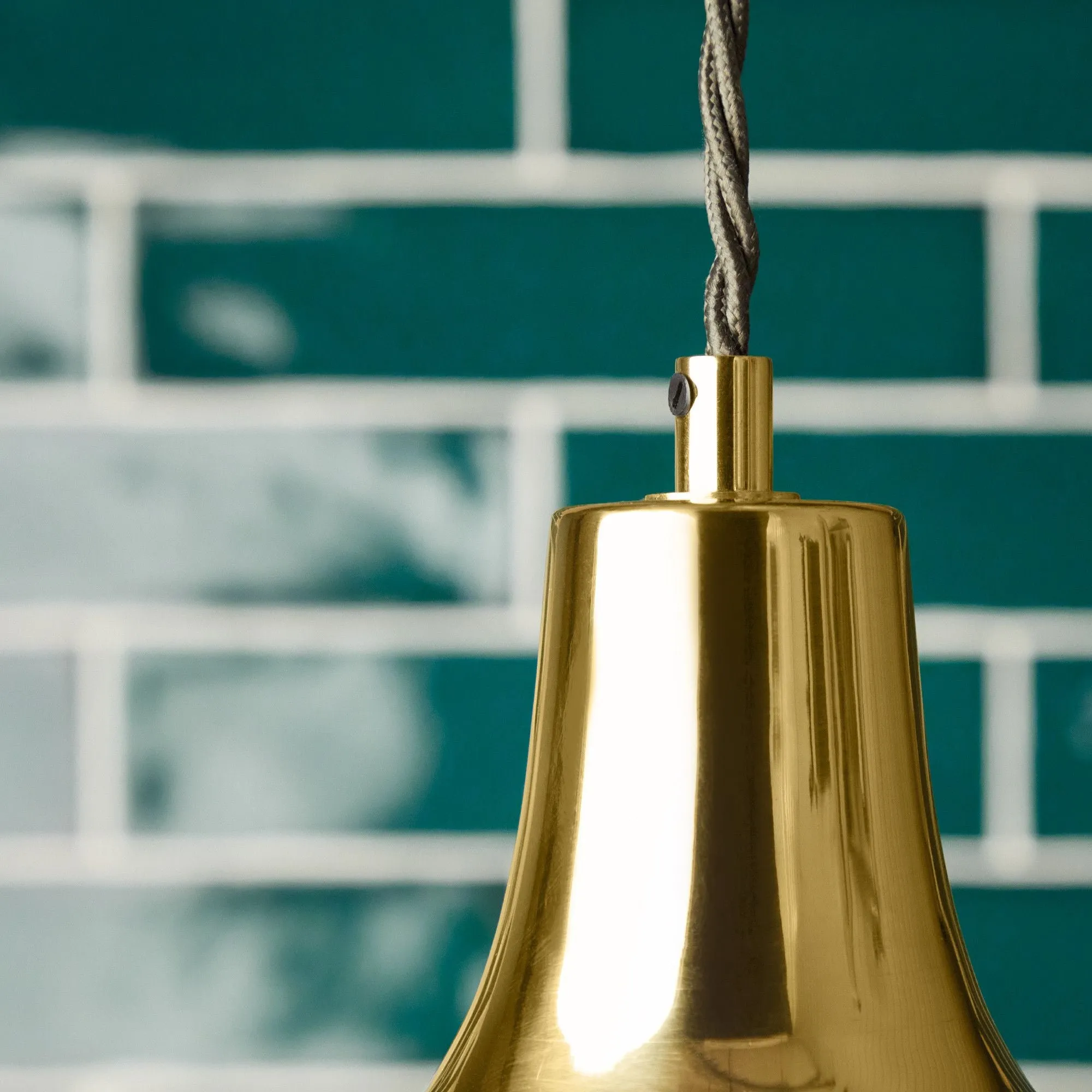 Turpin pendant in brass with copper interior