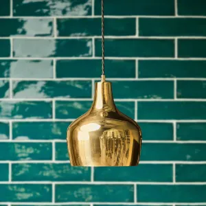Turpin pendant in brass with copper interior