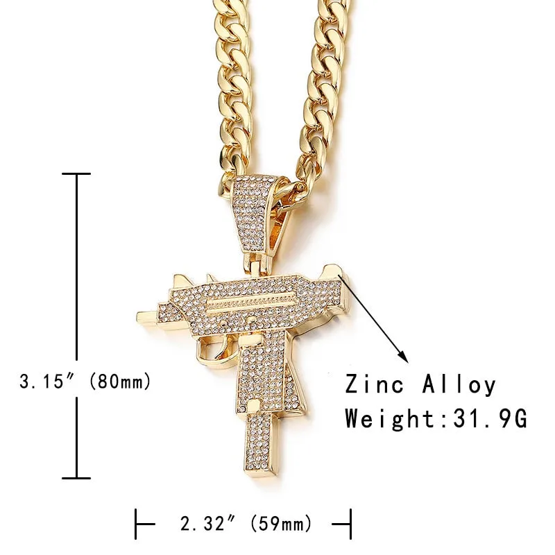 UZI Pendant Iced Out Necklace