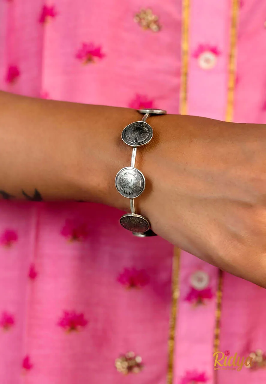 Victorian Coins Embellished Elegant Kada