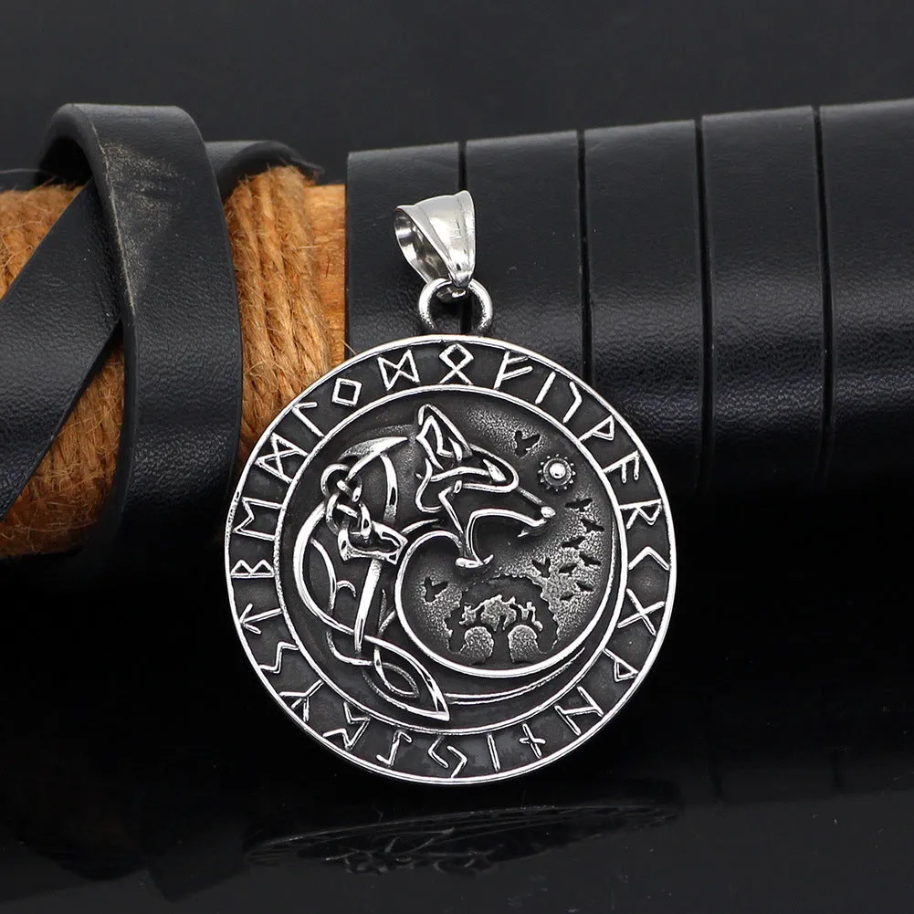 Viking Wolf Rune - Gothic Pendant by The Nevermore