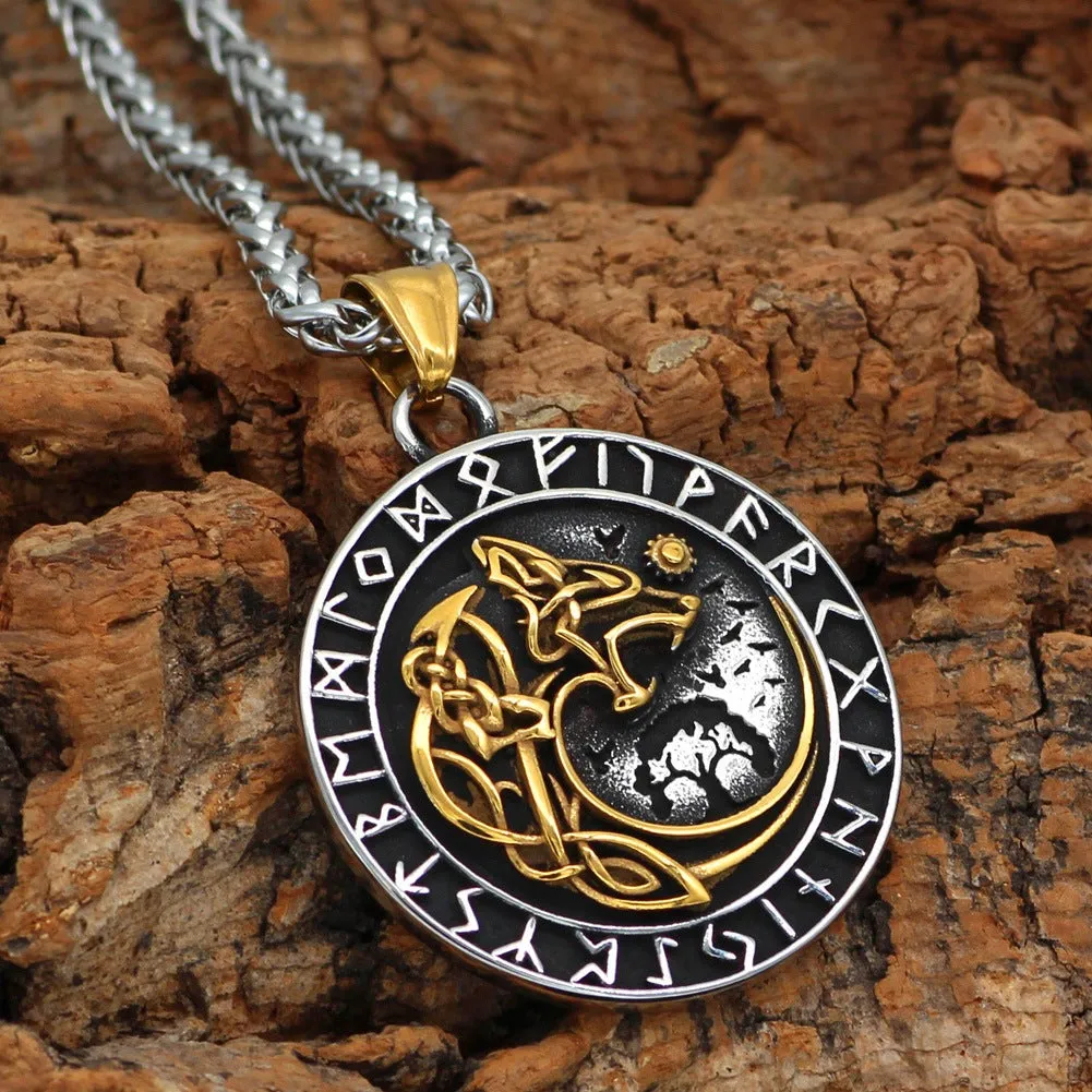 Viking Wolf Rune - Gothic Pendant by The Nevermore