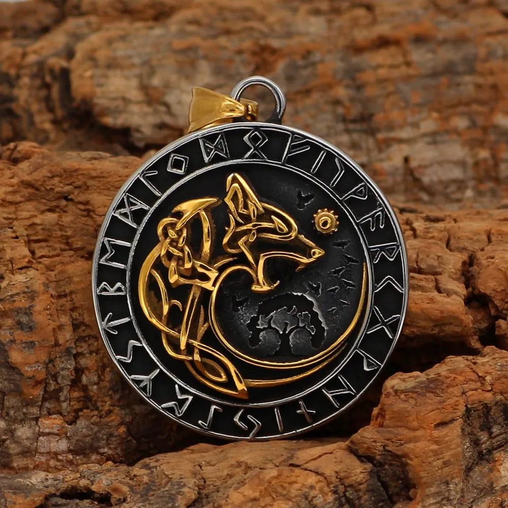 Viking Wolf Rune - Gothic Pendant by The Nevermore