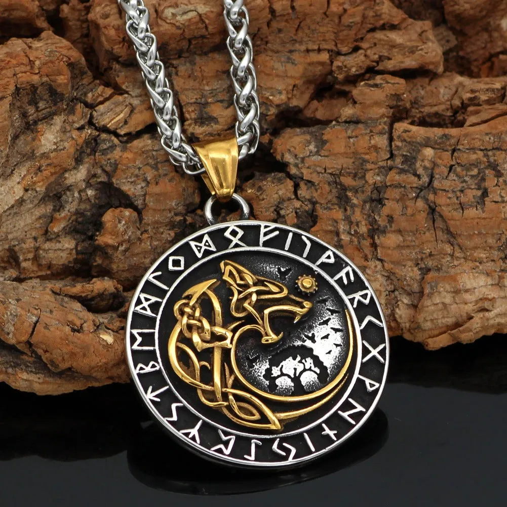 Viking Wolf Rune - Gothic Pendant by The Nevermore