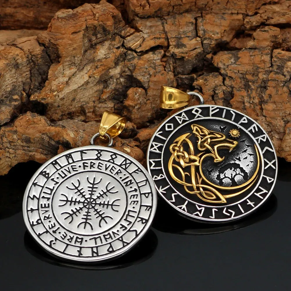 Viking Wolf Rune - Gothic Pendant by The Nevermore