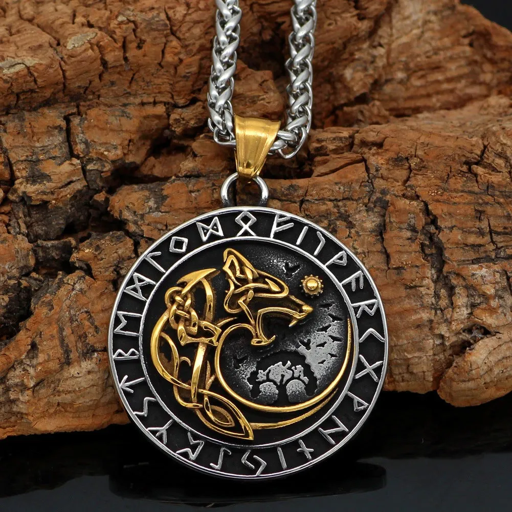 Viking Wolf Rune - Gothic Pendant by The Nevermore