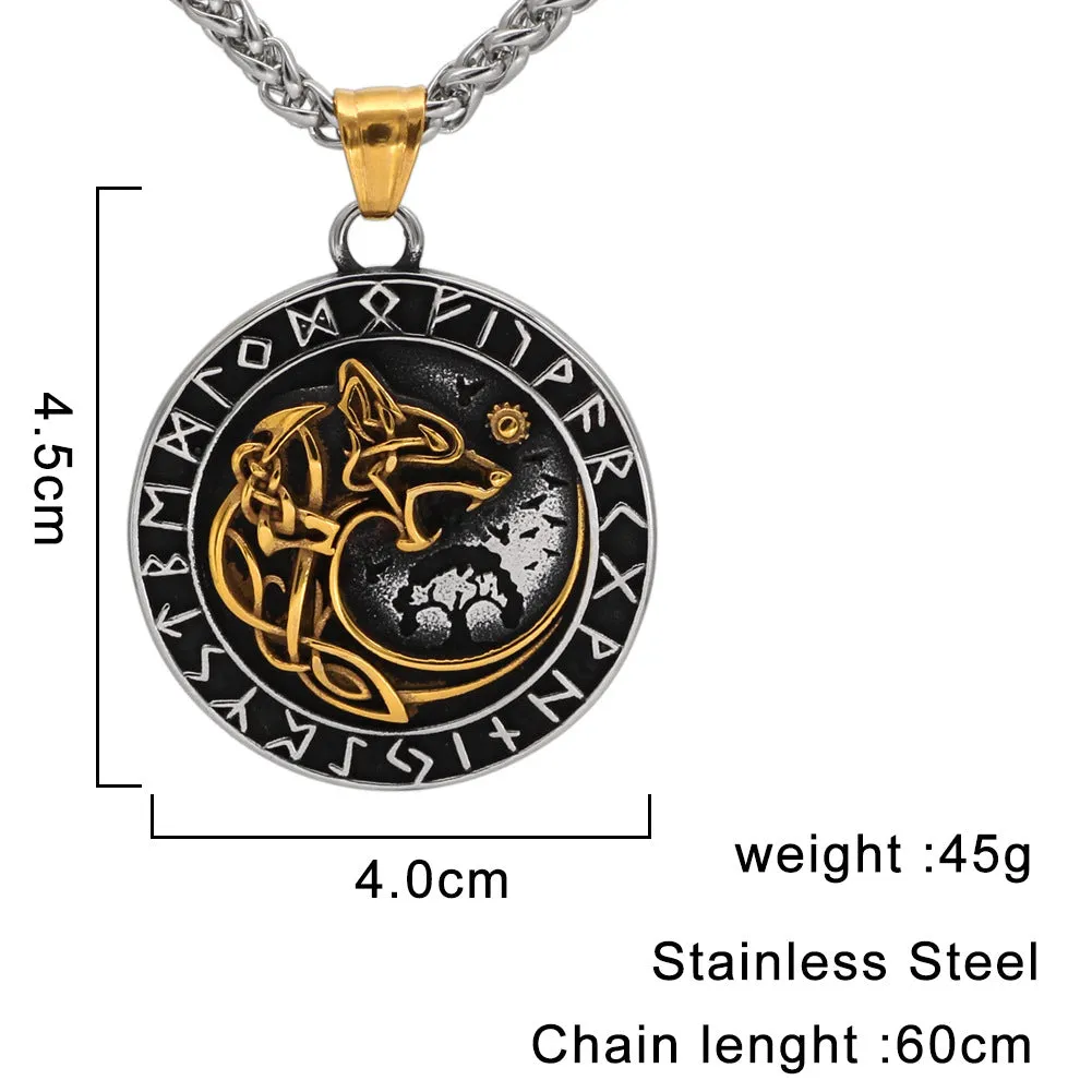 Viking Wolf Rune - Gothic Pendant by The Nevermore