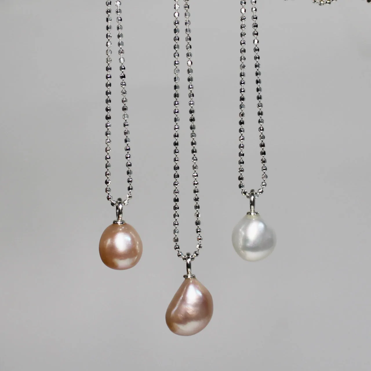 Wabi Sabi White Solitaire Pearl Pendant