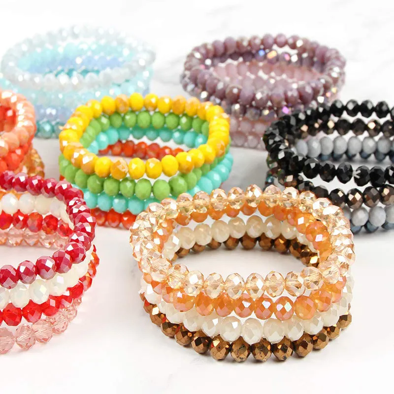 Wholesale DIY Crystal Colorful Elastic Bracelet