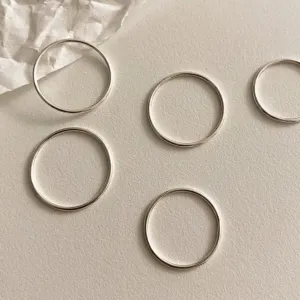 Wholesale Sterling Silver Glossy Simple Line Thin Ring
